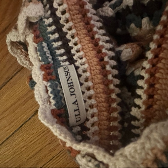 Ulla Johnson Zita Crochet Knit Boho Multicolor Stripe Crop Tank Top Size S - Picture 6 of 7